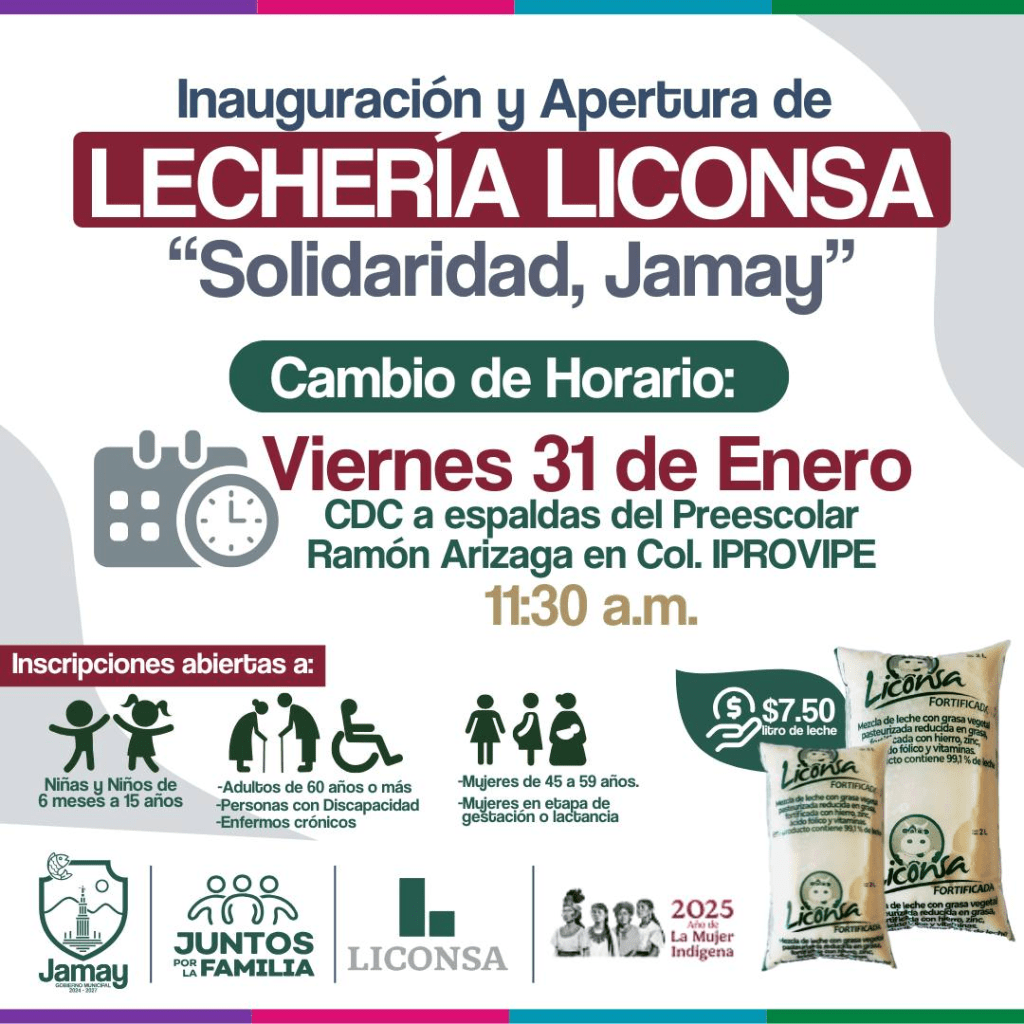 Inauguración de la Lechería LICONSA «Solidaridad,&nbsp;Jamay»