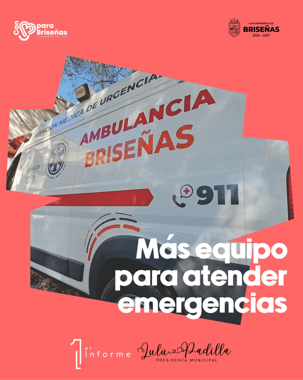 🚑 Briseñas fortalece su capacidad de respuesta en emergencias con nueva ambulancia y equipo para Protección Civil