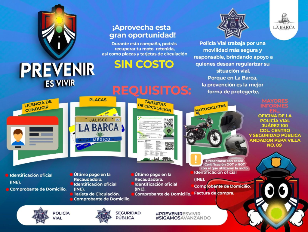 🚦 Lanzan campaña para la recuperación de motocicletas y documentos retenidos en La&nbsp;Barca