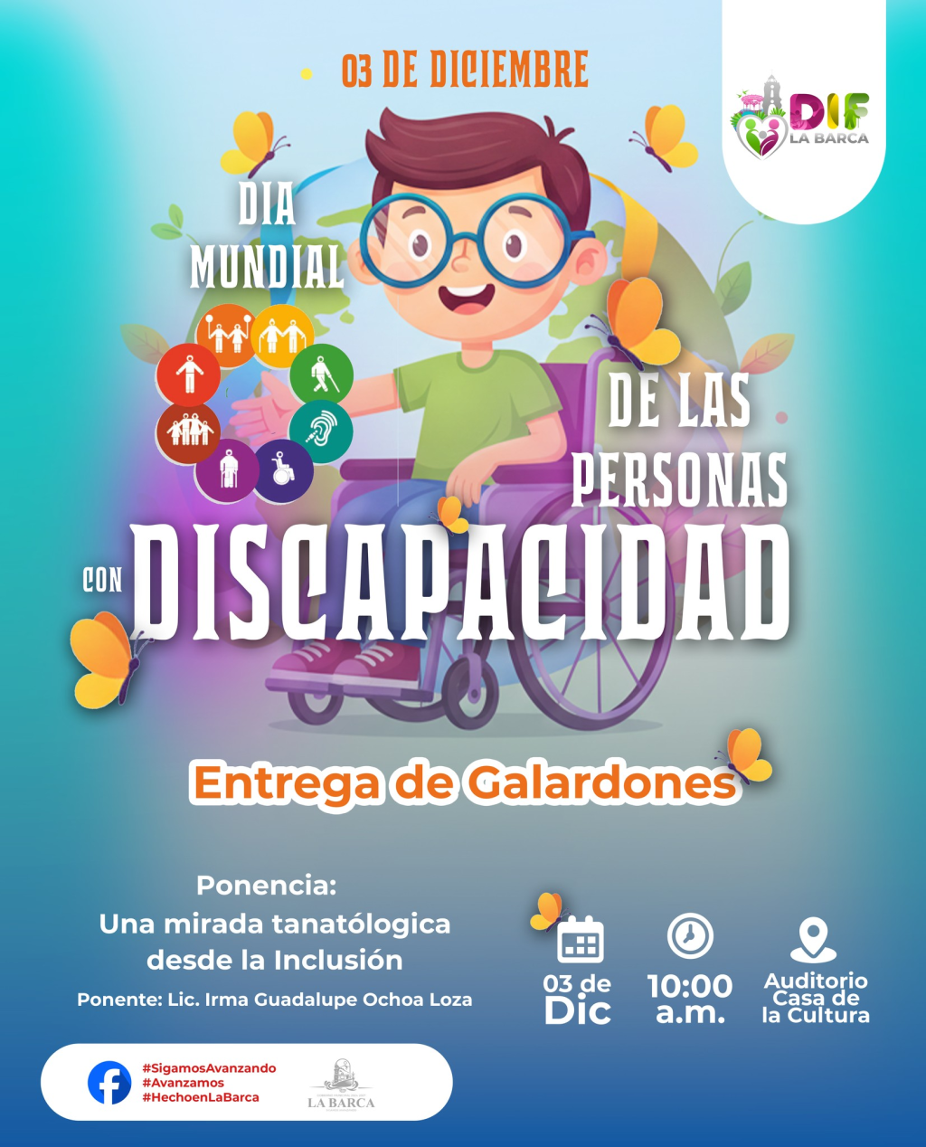 DIF La Barca conmemorará el Día Mundial de la Discapacidad con evento de reflexión y&nbsp;reconocimiento