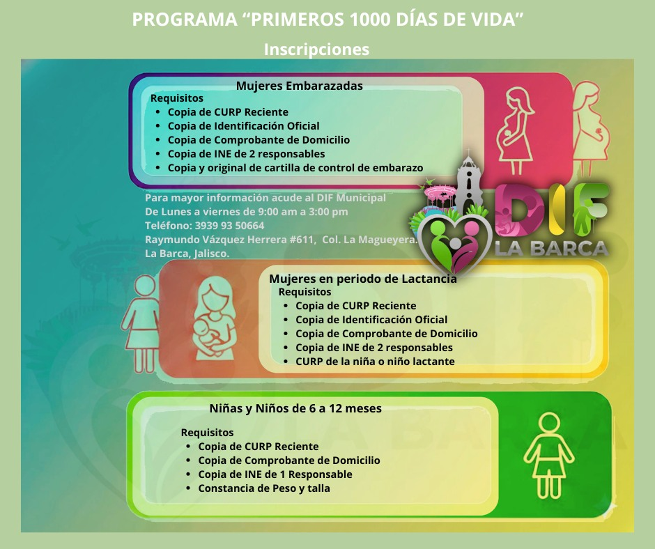 DIF La Barca abre inscripciones para el programa “Primeros 1000 Días de&nbsp;Vida”