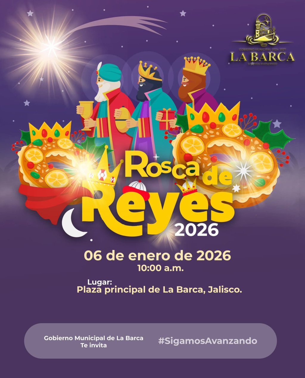 La Barca celebrará la tradicional Mega Rosca de Reyes este 6 de&nbsp;enero