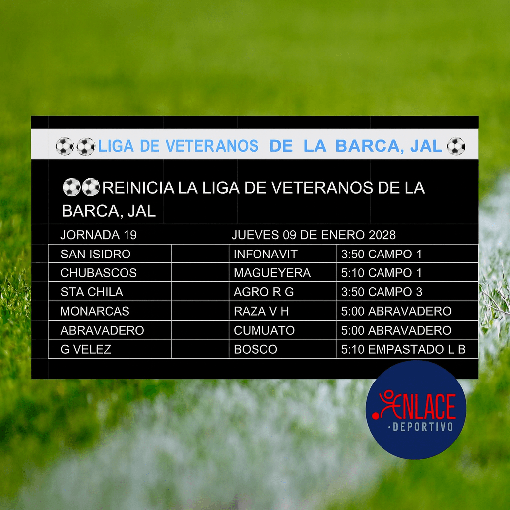 Se reanuda la Liga de Veteranos de La Barca con la Jornada&nbsp;19