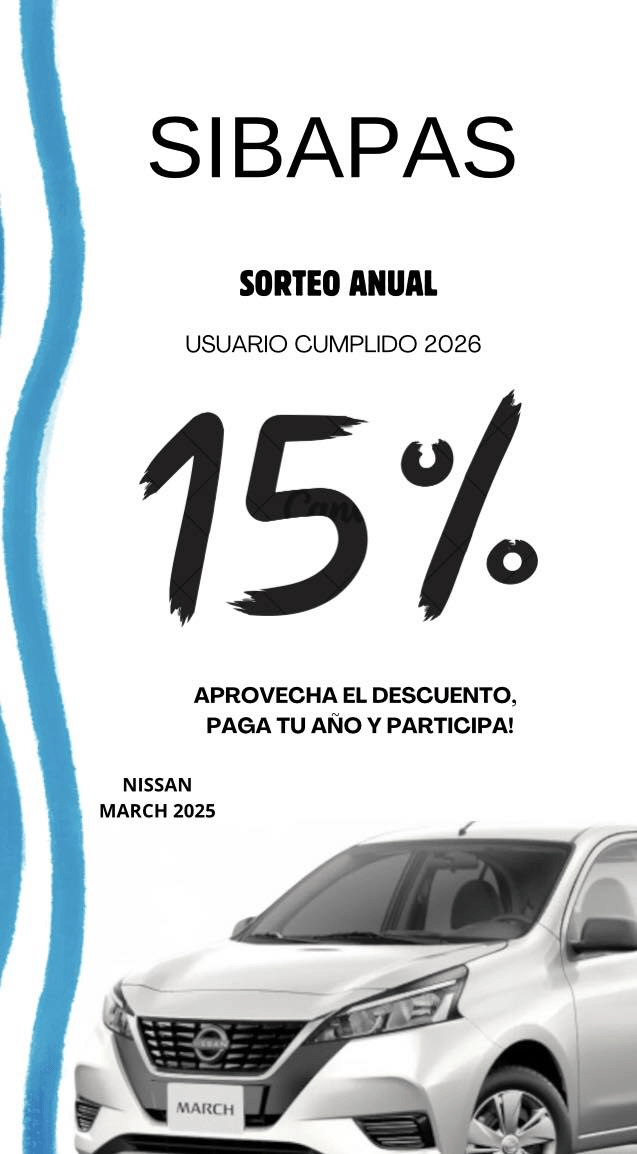 SIBAPAS anuncia descuentos y beneficios para usuarios durante enero y&nbsp;febrero