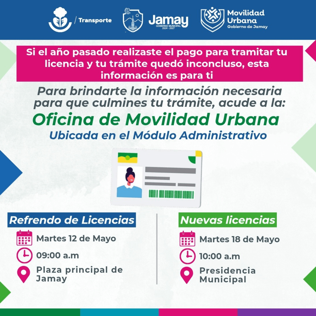 Gobierno de Jamay invita a completar trámites de licencia&nbsp;pendientes