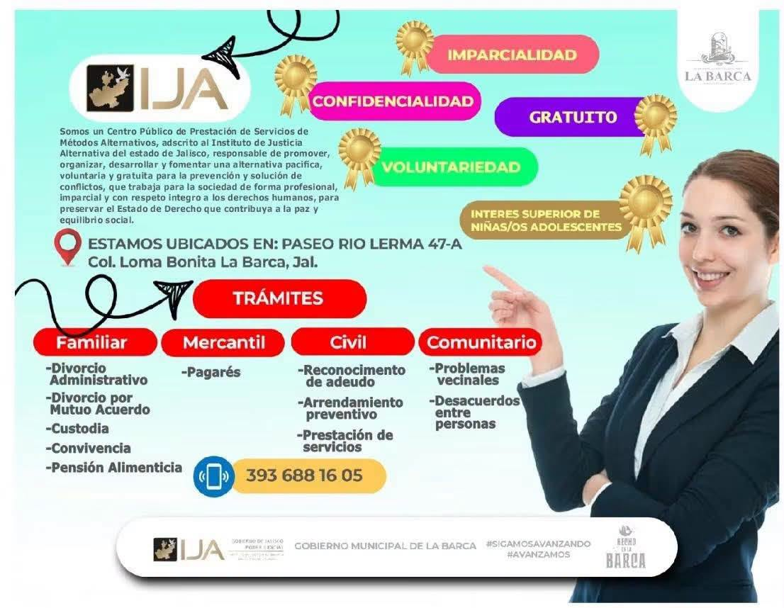 Instituto de Justicia Alternativa ofrecerá atención ciudadana en La Barca