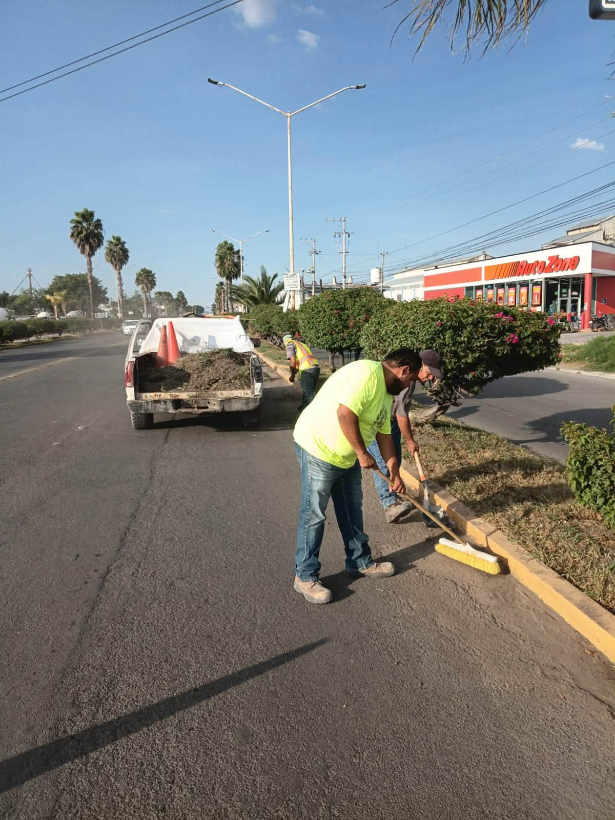 CONTINÚAN TRABAJOS DE LIMPIEZA Y MANTENIMIENTO EN EL BULEVAR ADOLFO RUIZ CORTINES🧹🌳