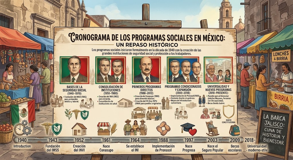 Reseña histórica destaca que los programas sociales en México iniciaron desde la década de 1940 y no en administraciones recientes